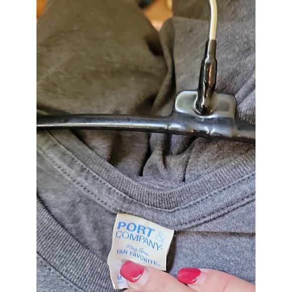 Coffee Then Cows TShirt Womens Gray Short Sleeve Western Cowgirl Graphic Top SzM - Picture 3 of 4